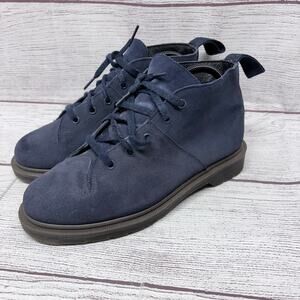 Dr. Martens Church Suede Monkey Boots Navy Blue UK 7 US Mens 8 Womens 9